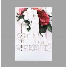 White Invitation Card Marriage Invitations Laser-hollowed Design Customization